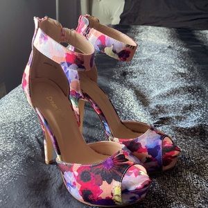 Floral stiletto heels